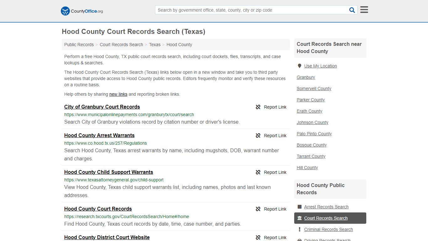 Court Records Search - Hood County, TX (Adoptions ...